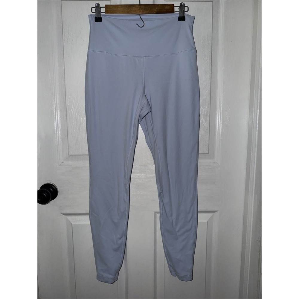 Lululemon Double Lined Align‎ Nulu Leggings Light Blue Sz 10 High Rise